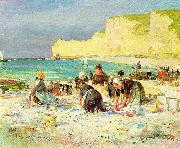 Henry Bacon Etretat, oil